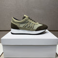 Moncler Olive Green Low-Top Sneakers