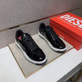 Diesel Men's Glossy Black Low-Top Sneakers