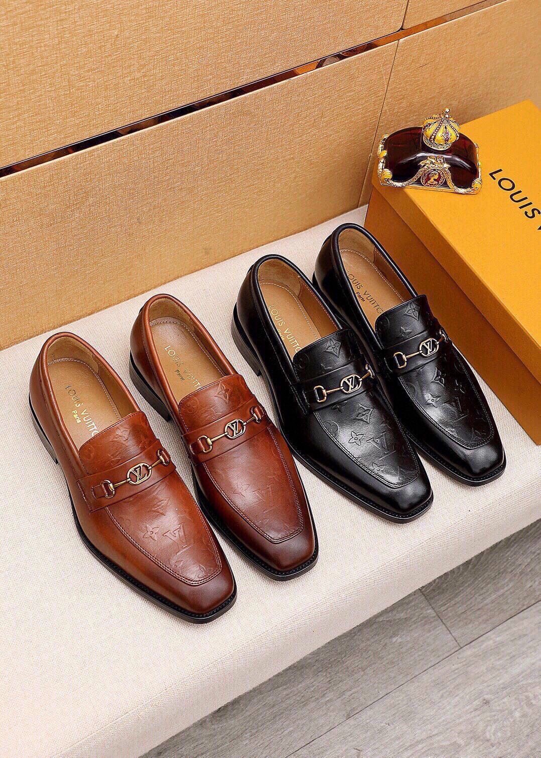 Louis Vuitton Embossed Buckle Loafers - Rubber Outsole