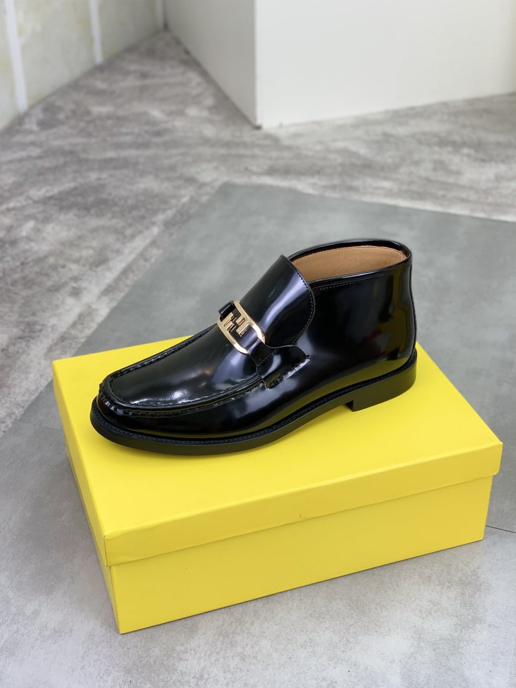Fendi Men's Croc-Embossed Buckle Ankle Boots