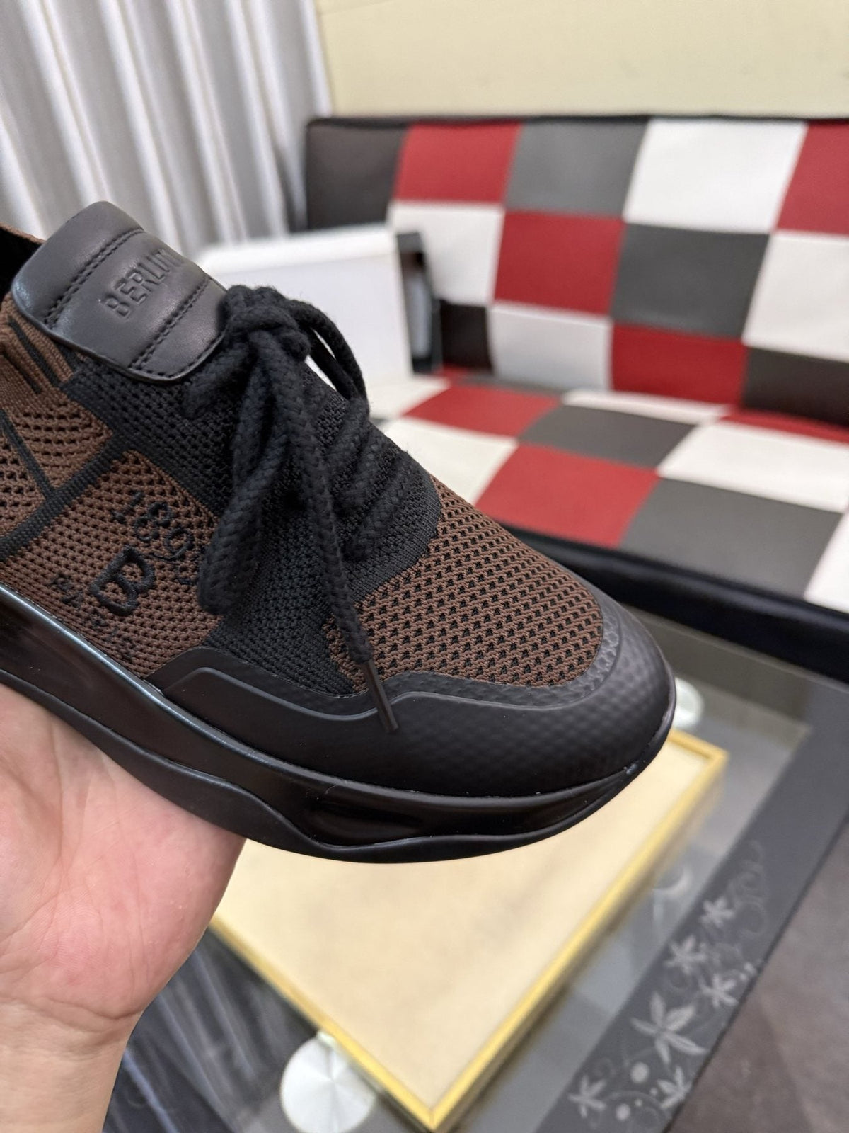 Berluti Men's Mesh Low-Top Sneakers