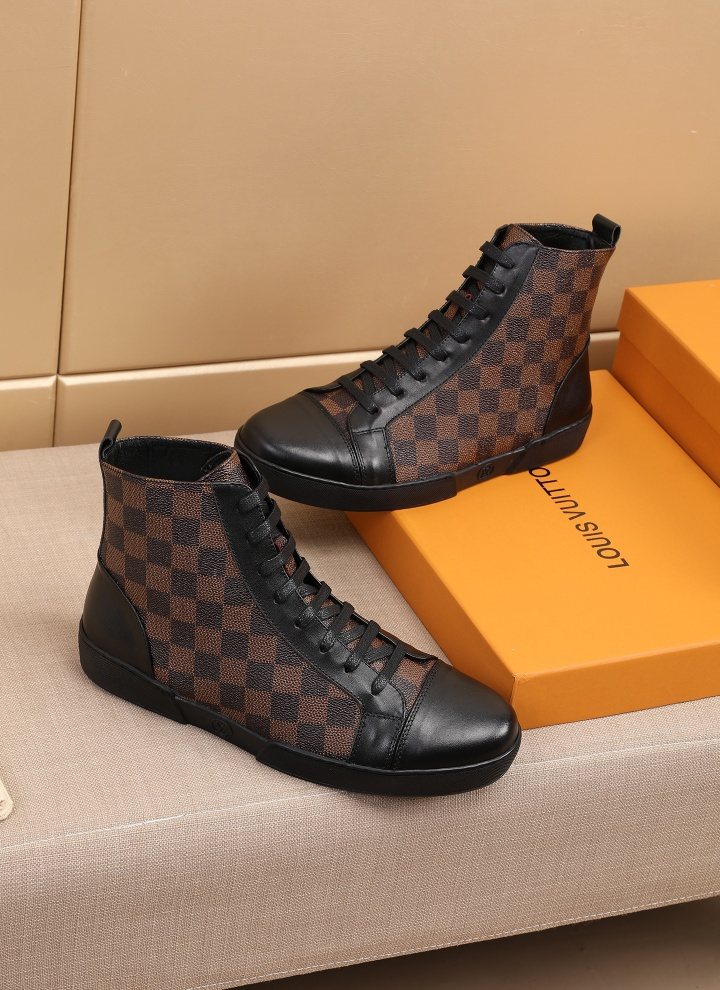 Louis Vuitton Checkerboard High-Top Boots