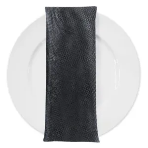 100pcs - Imitation Burlap Table Napkin 20"x20" Square - Black