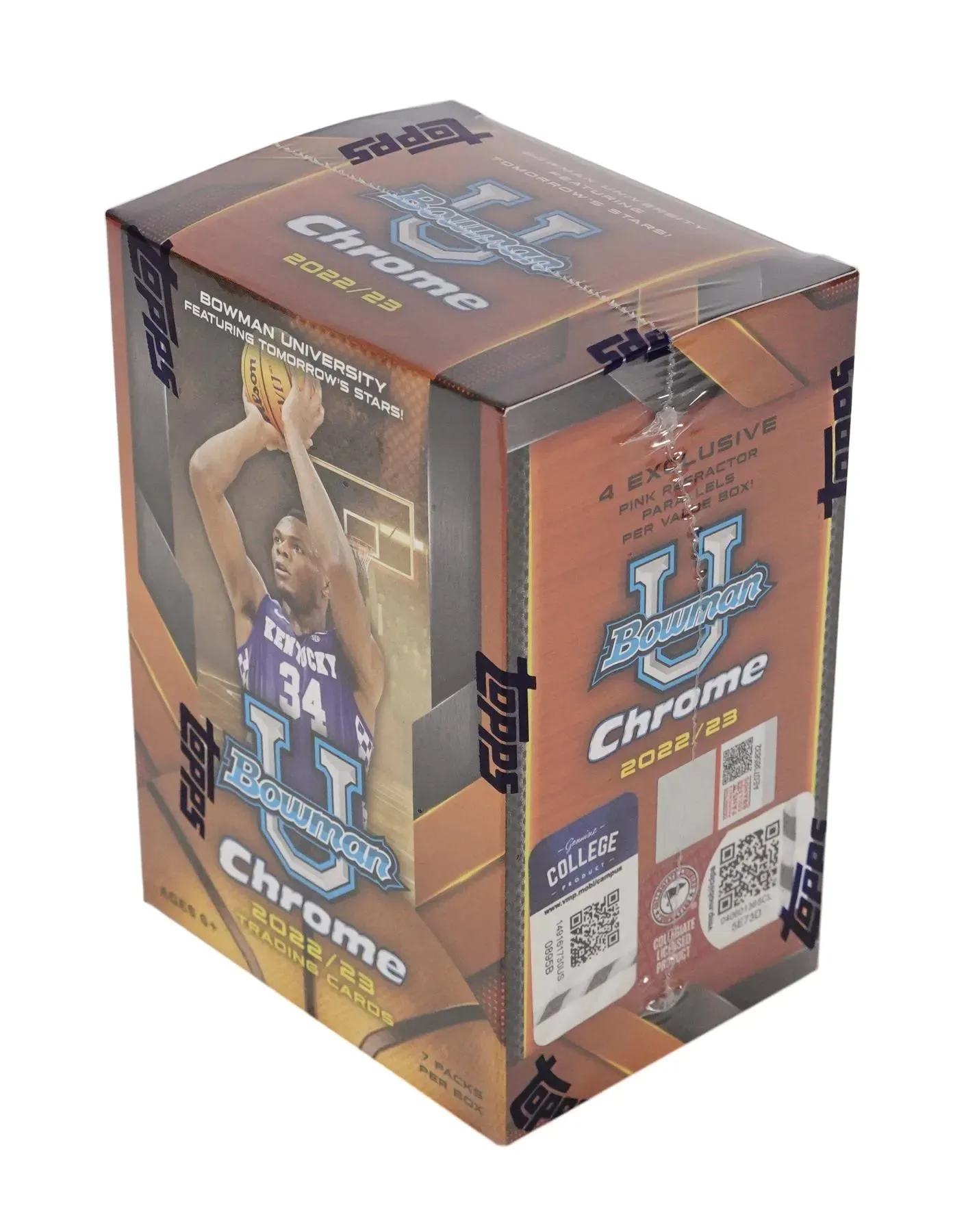 2022/23 Bowman University Chrome Basketball 7-Pack Blaster Box