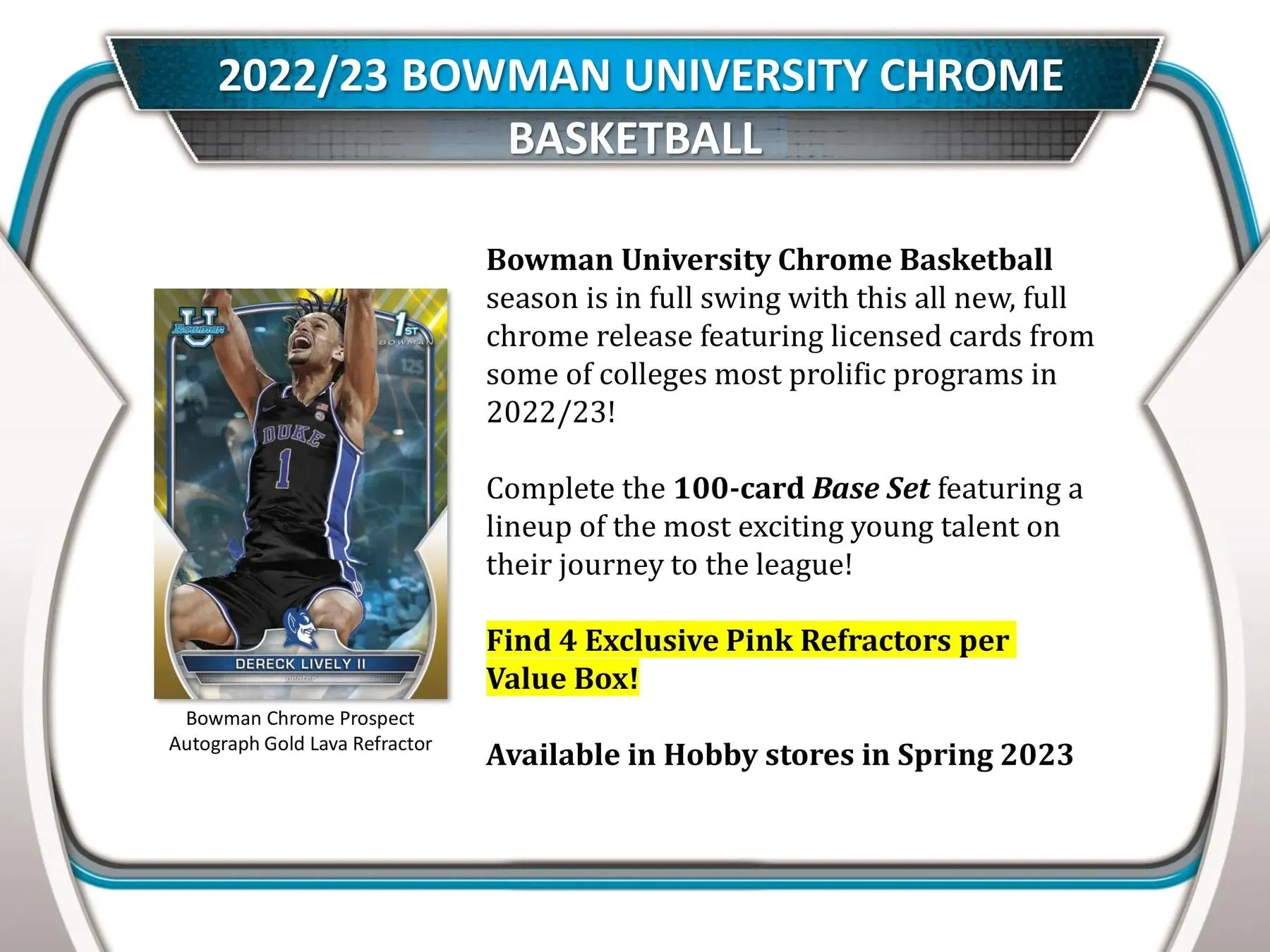 2022/23 Bowman University Chrome Basketball 7-Pack Blaster Box