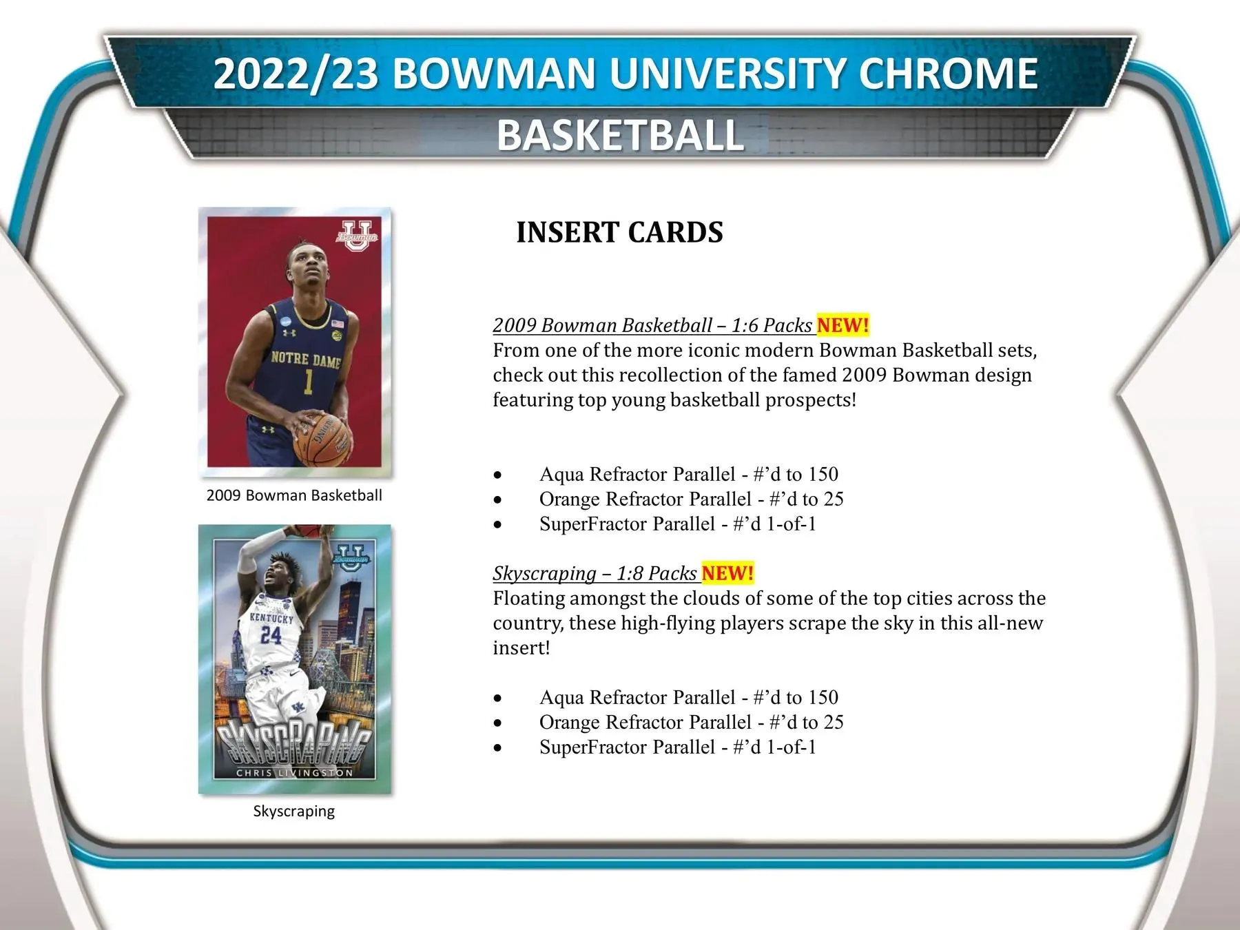 2022/23 Bowman University Chrome Basketball 7-Pack Blaster Box