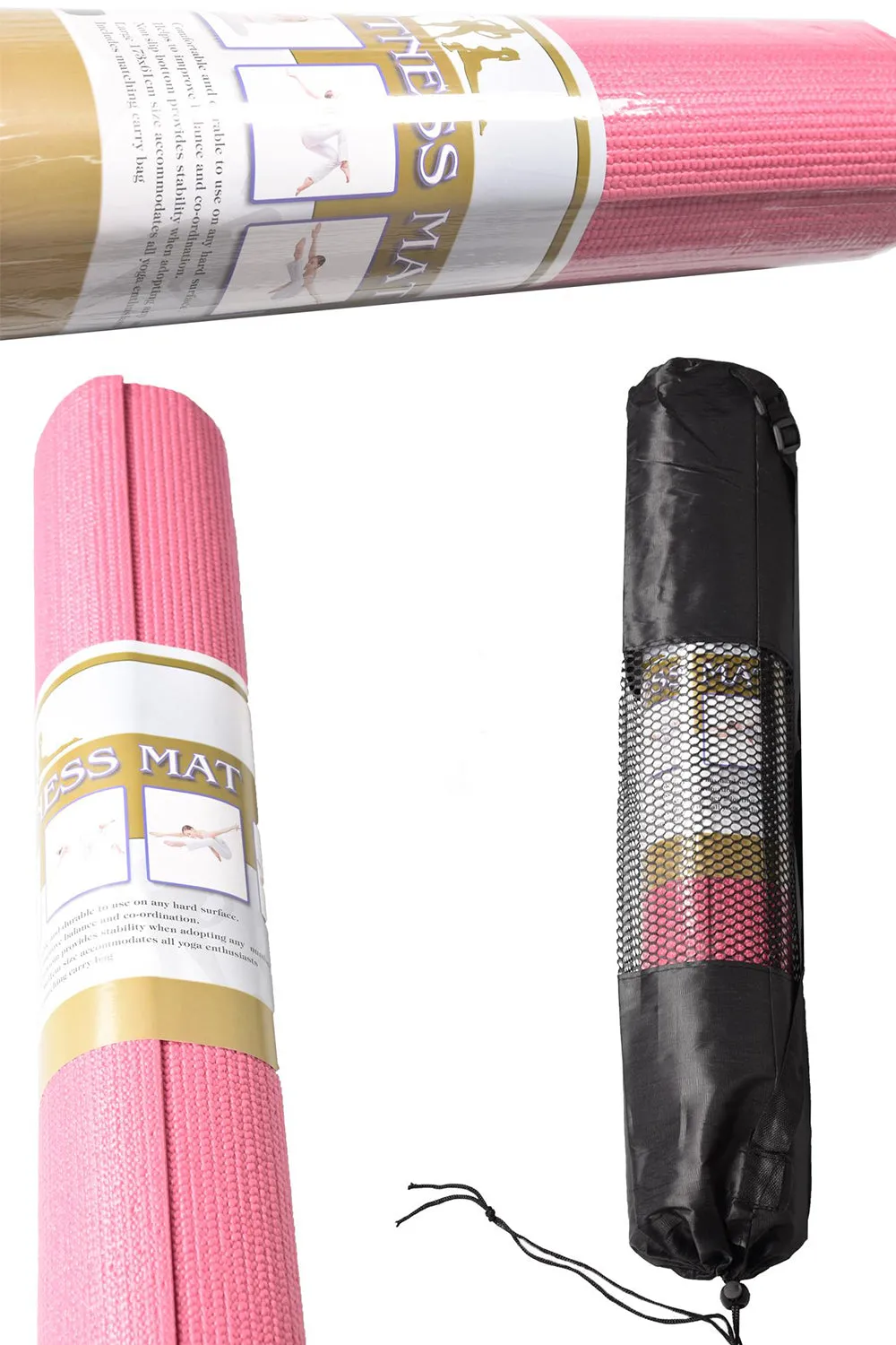 5 Pack Yoga Mat with Carrier Strap