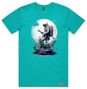 Acoustic Astronaut  Mens T TEAL