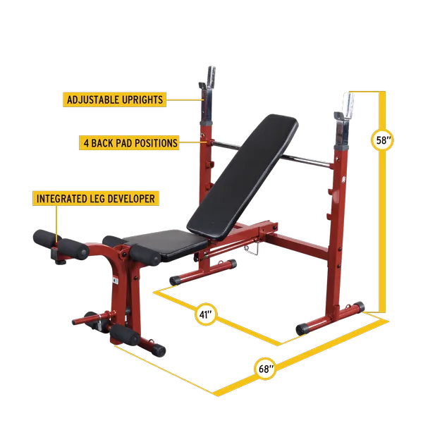 Best Fitness Olympic Bench w. Leg Developer