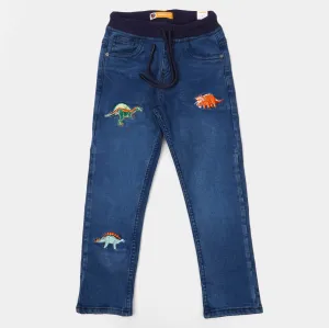 Boys Denim Pant Dino EMB - DARK BLUE