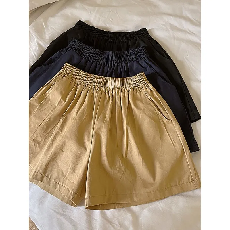 Casual Loose Fit Plus High-Waisted Elastic Waist Shorts