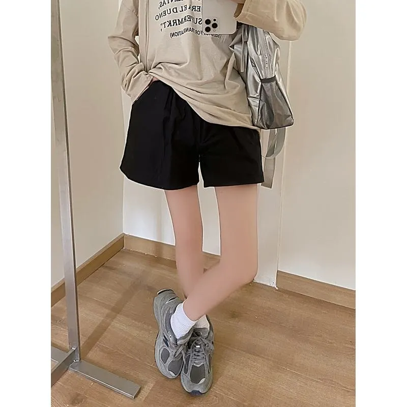 Casual Loose Fit Plus High-Waisted Elastic Waist Shorts