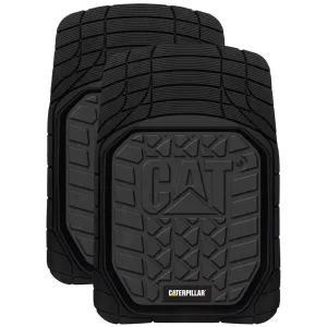 CAT Heavy Duty Floor Mats Set Of 2 Fronts Black - Cmcatblkfr