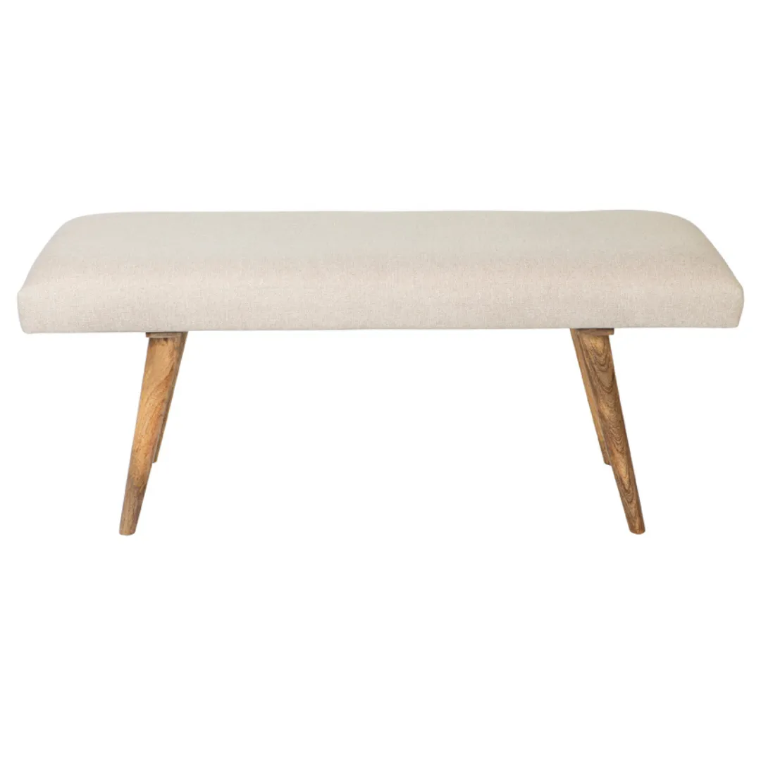 Celeste Beige Cushioned Bedroom Bench - 117 Cm