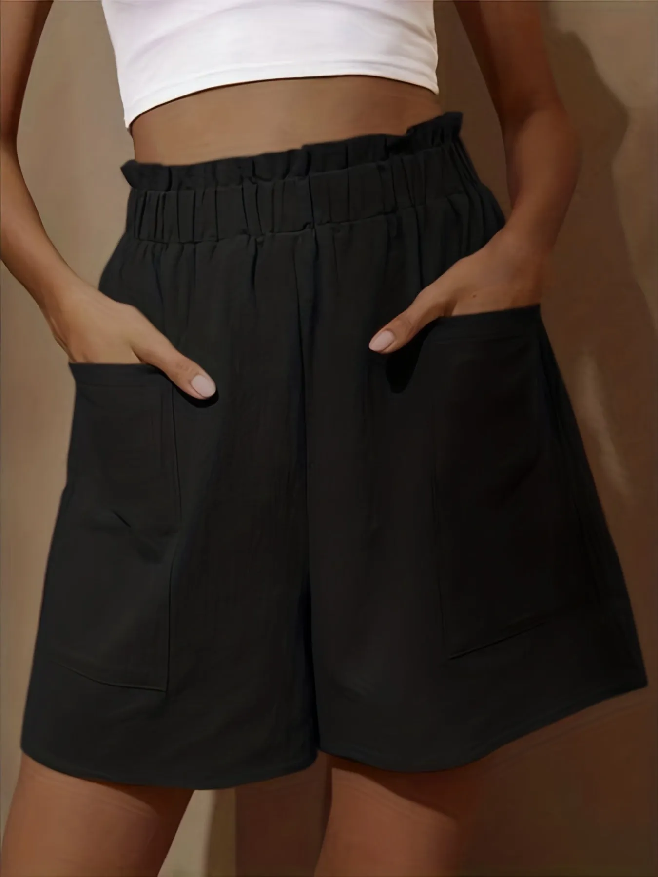 Cozy and chic wide leg shorts for women with pockets