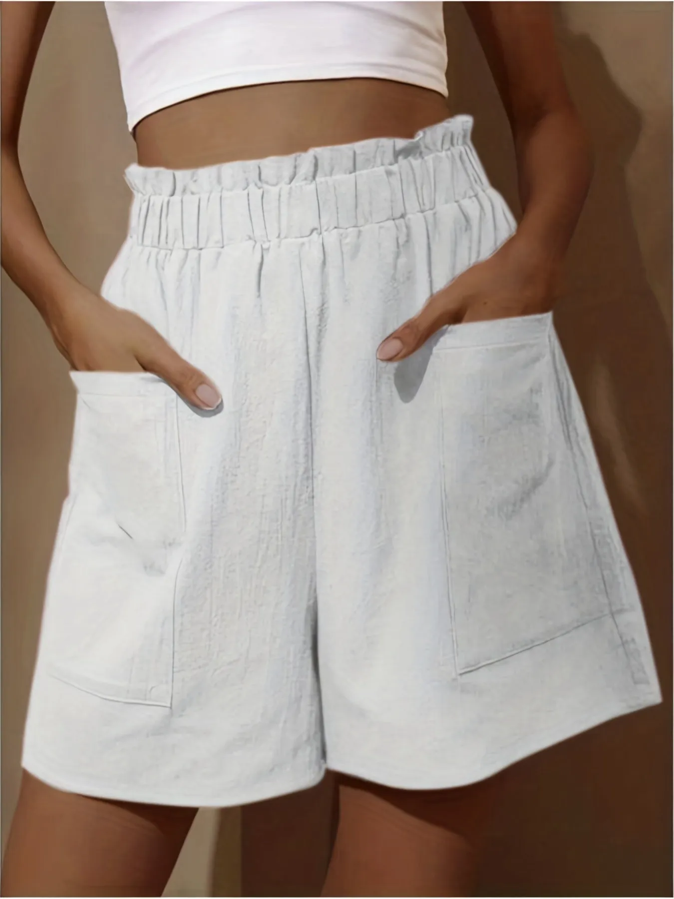 Cozy and chic wide leg shorts for women with pockets