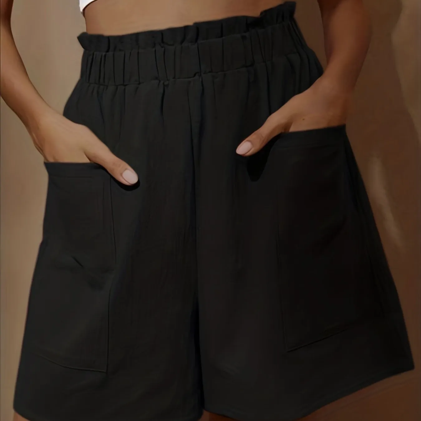 Cozy and chic wide leg shorts for women with pockets