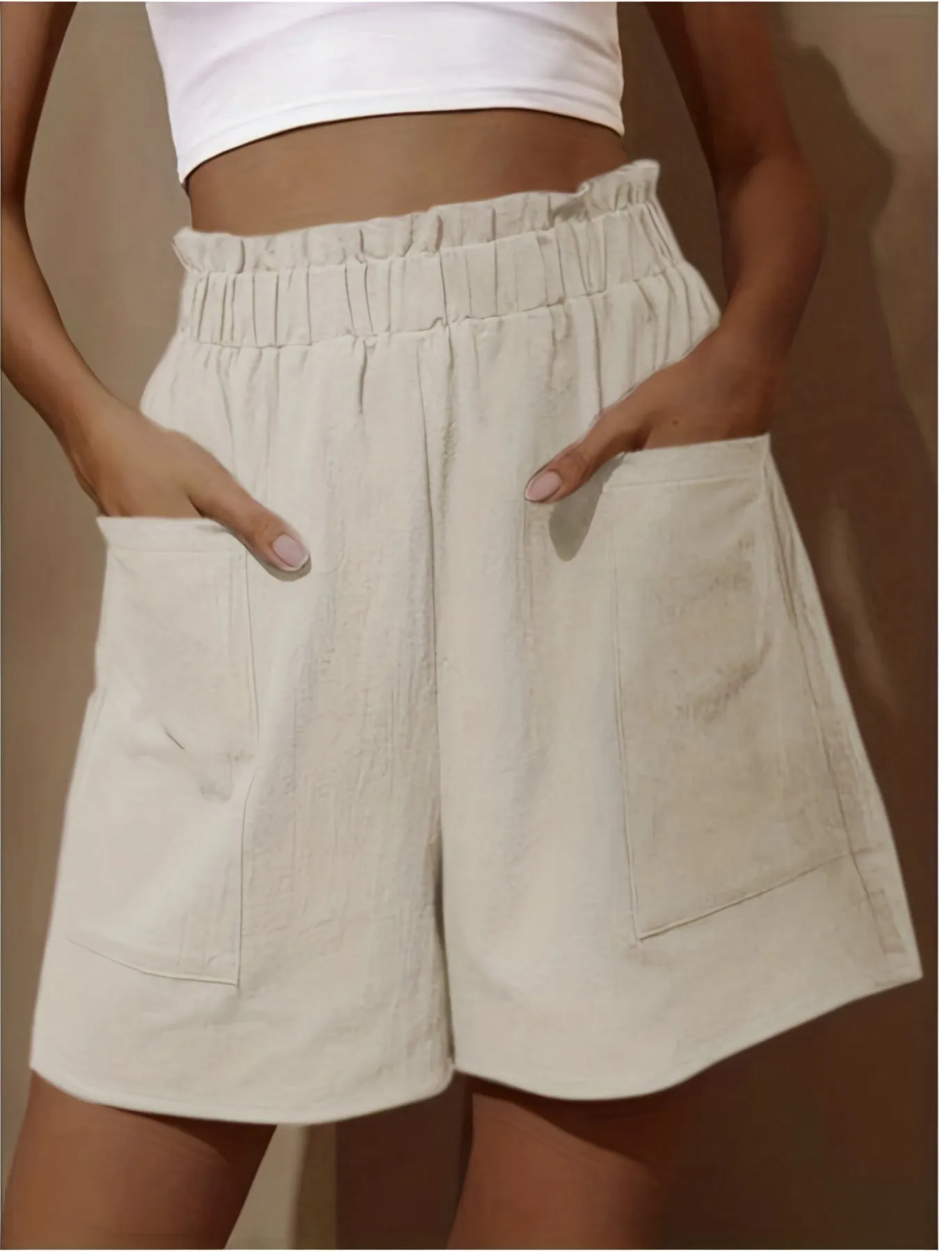 Cozy and chic wide leg shorts for women with pockets