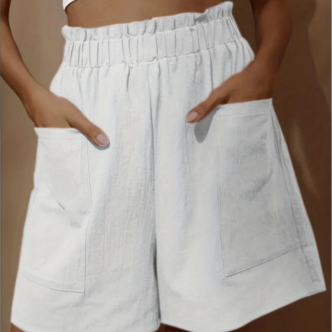 Cozy and chic wide leg shorts for women with pockets