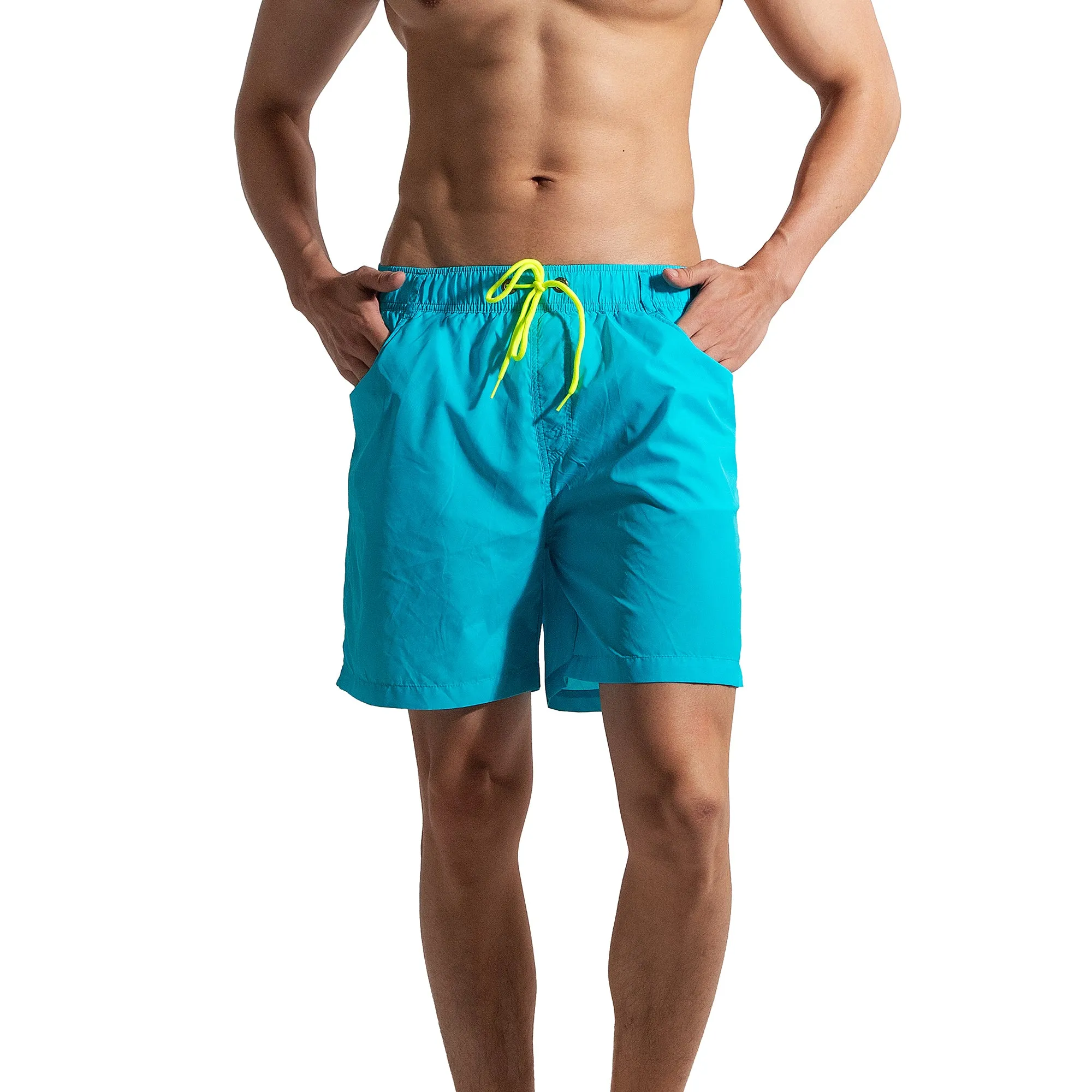 DESMIIT Men's Beach pants vacation travel quick drying 4-point Board Shorts Large swimsuit  S8909