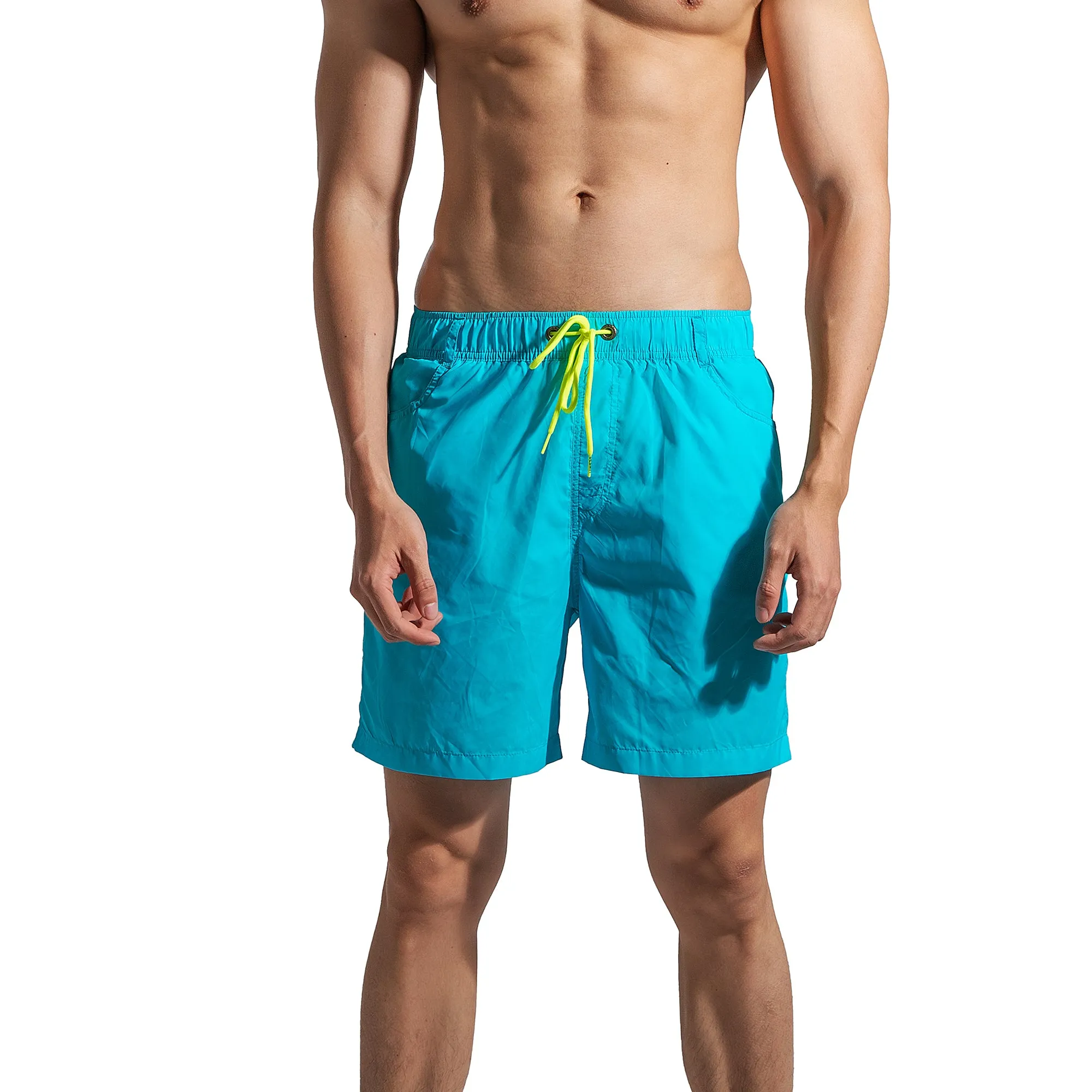 DESMIIT Men's Beach pants vacation travel quick drying 4-point Board Shorts Large swimsuit  S8909