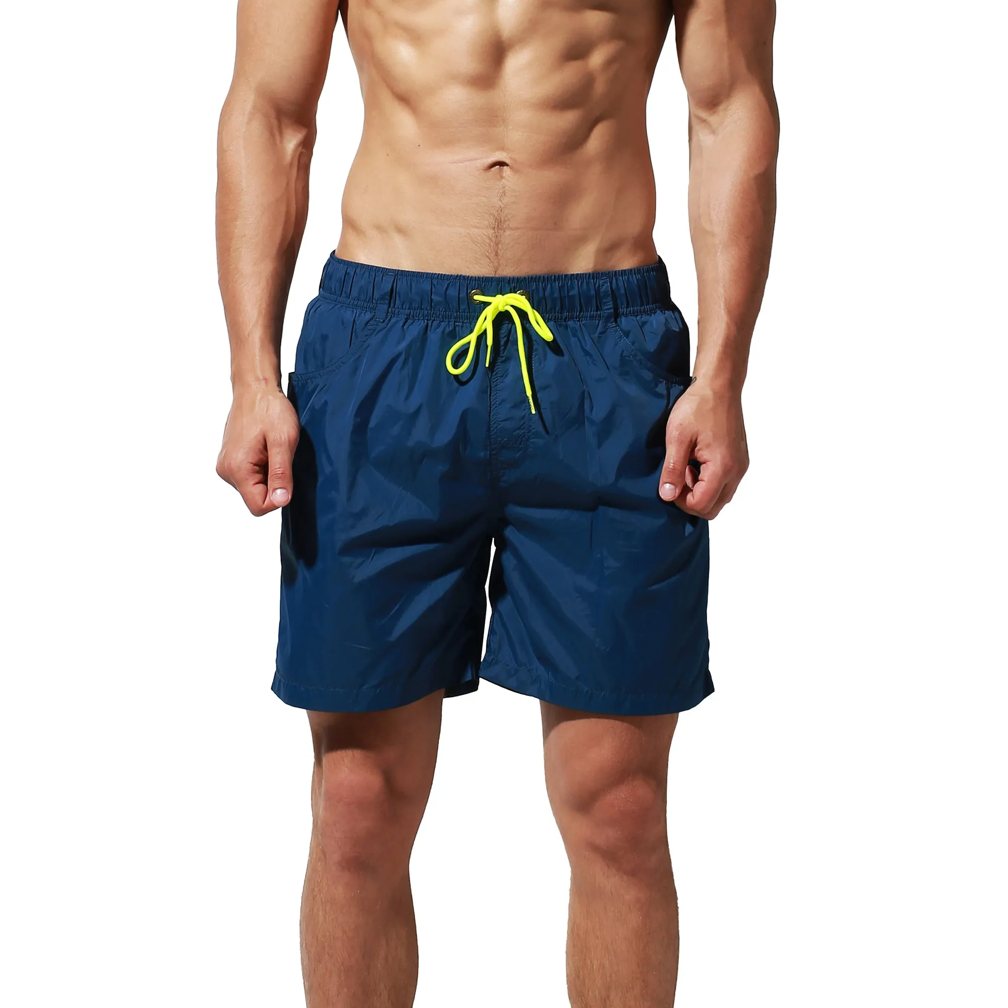 DESMIIT Men's Beach pants vacation travel quick drying 4-point Board Shorts Large swimsuit  S8909