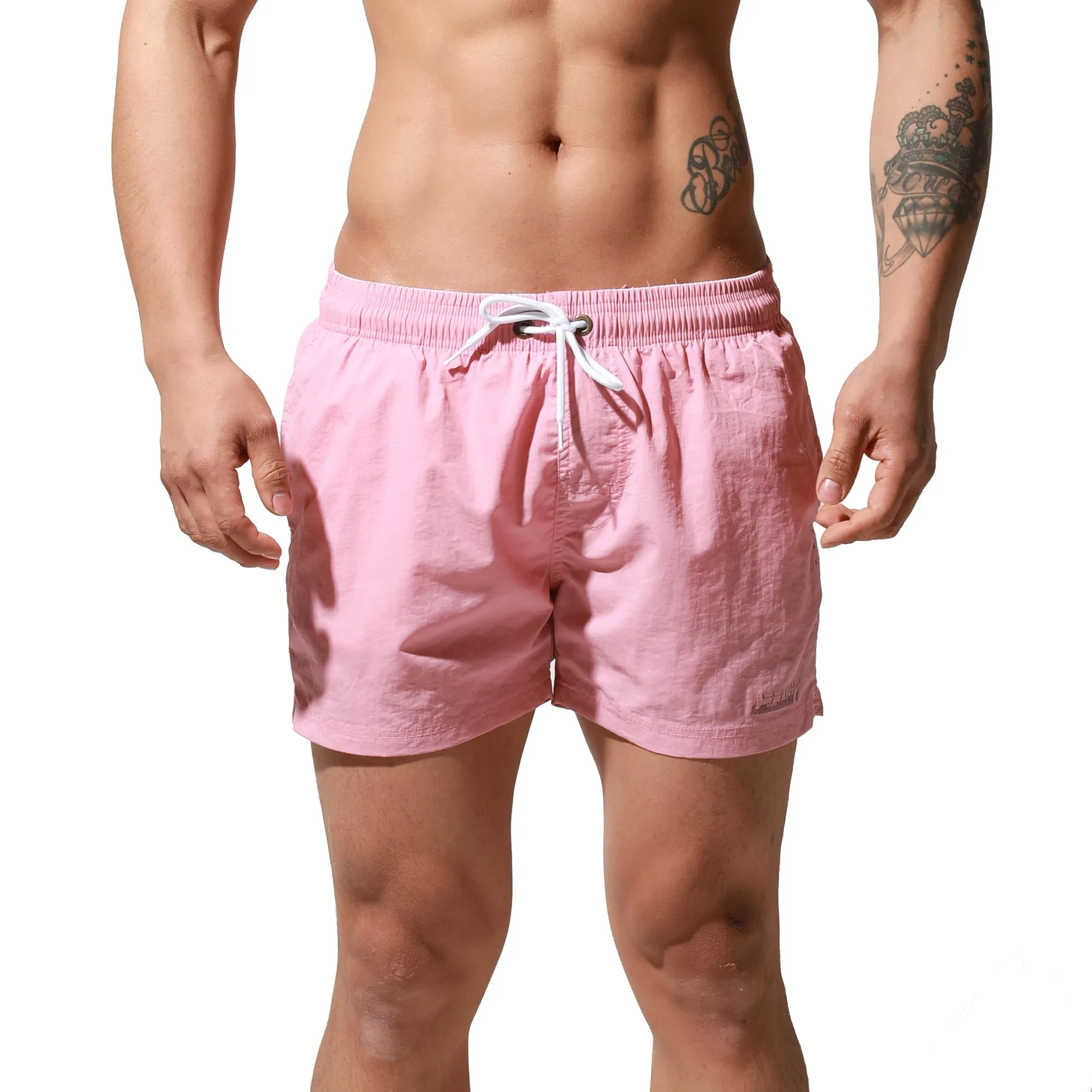 DESMIIT Men's Qucik-Dry Board Shorts Loose Swimming All-Day Comfort Surfing  S6020