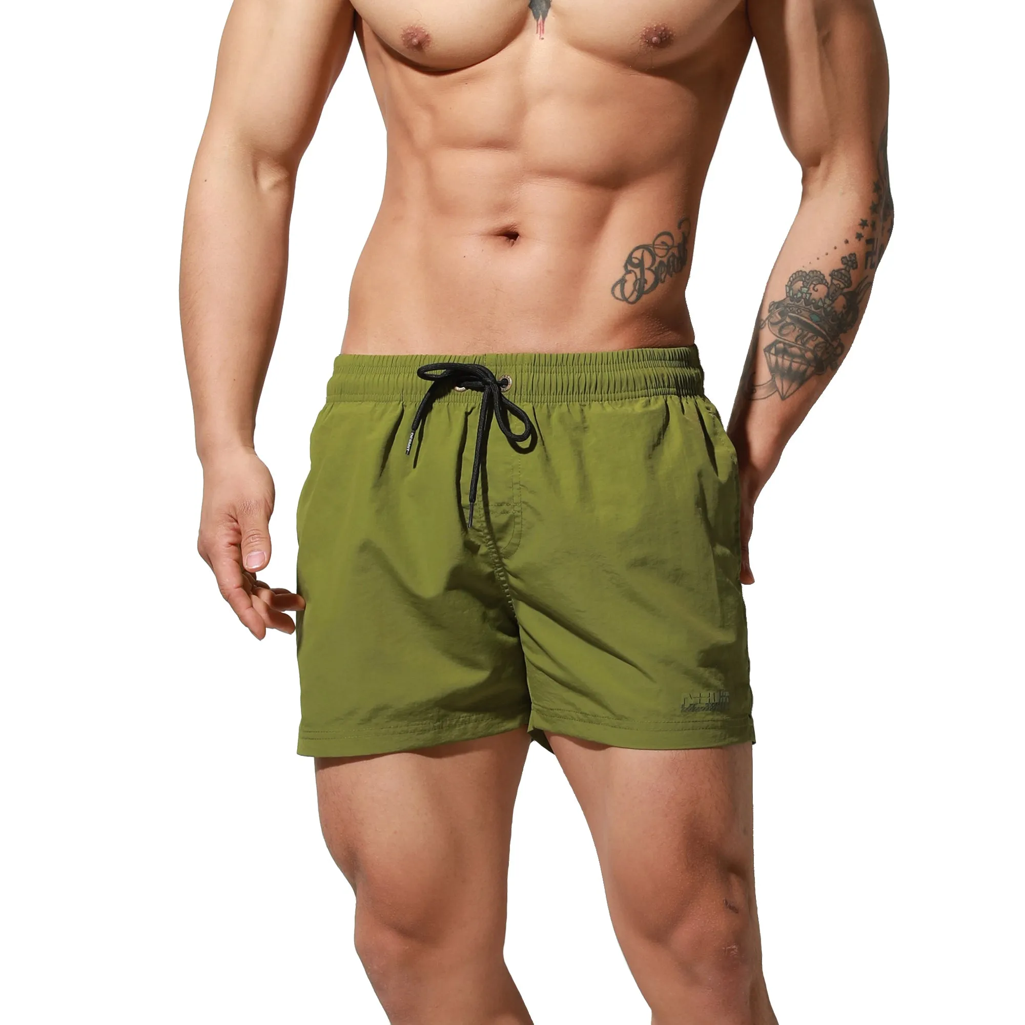 DESMIIT Men's Qucik-Dry Board Shorts Loose Swimming All-Day Comfort Surfing  S6020