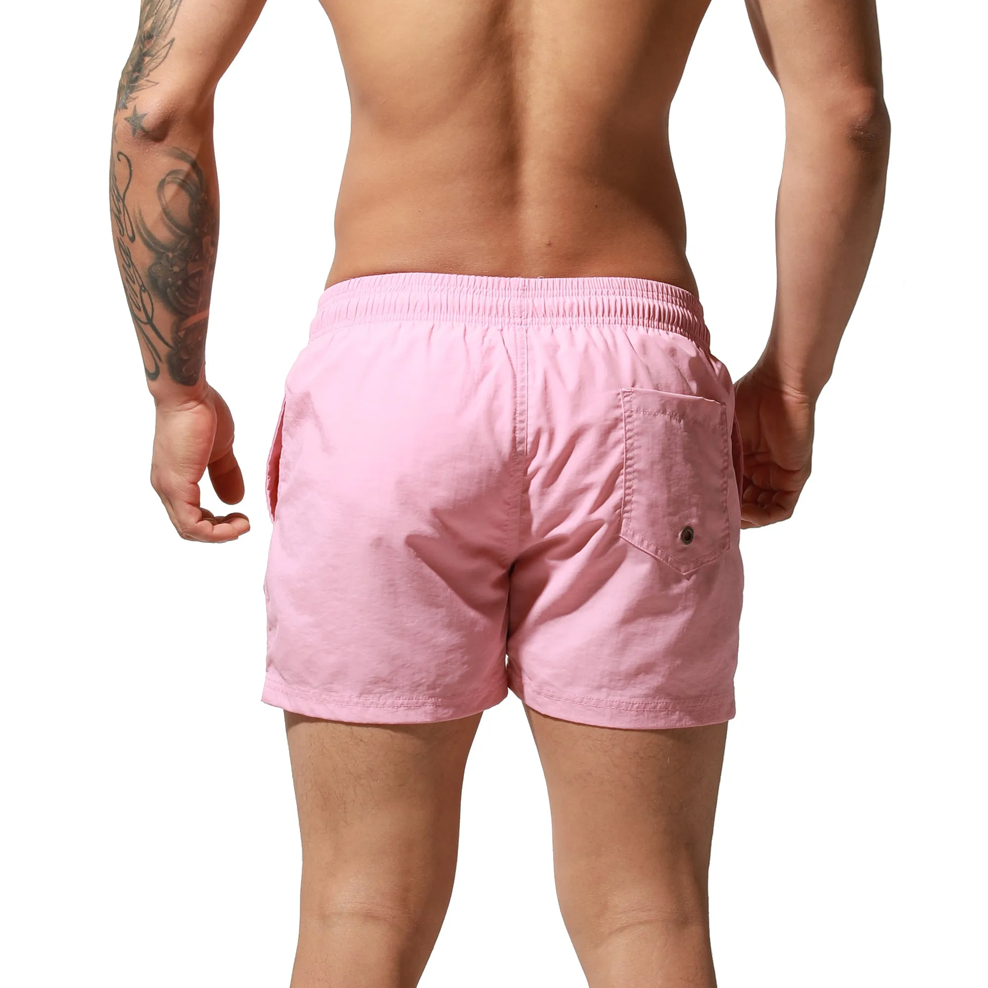 DESMIIT Men's Qucik-Dry Board Shorts Loose Swimming All-Day Comfort Surfing  S6020