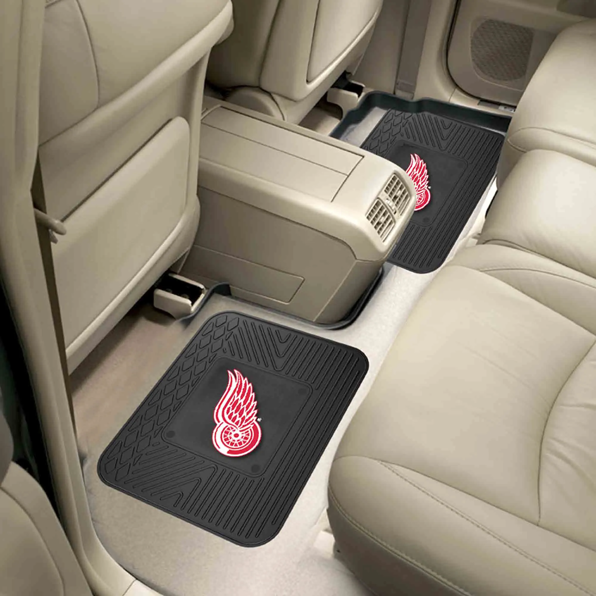 Fanmats Detroit Red Wings Back Seat Car Utility Mats - 2 Piece Set