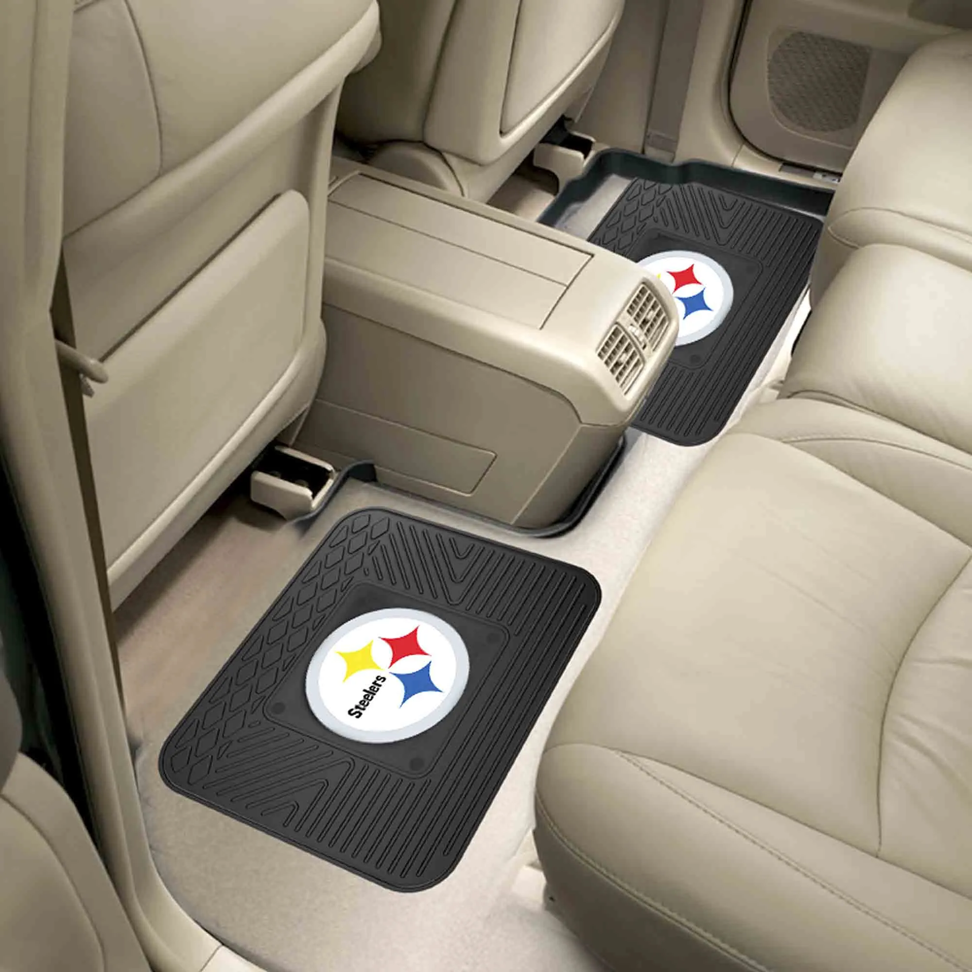 Fanmats Pittsburgh Steelers Back Seat Car Utility Mats - 2 Piece Set