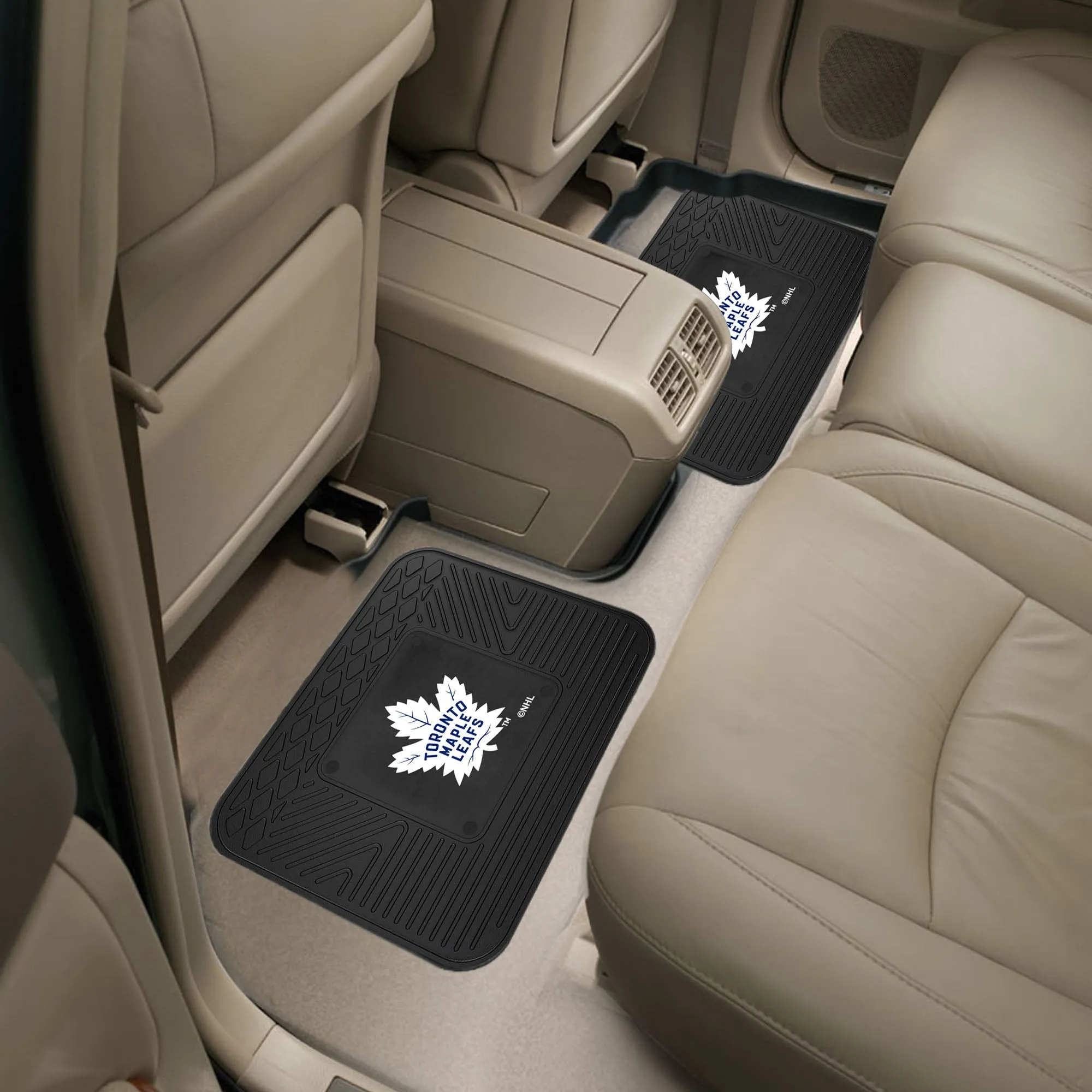 Fanmats Toronto Maple Leafs Back Seat Car Utility Mats - 2 Piece Set