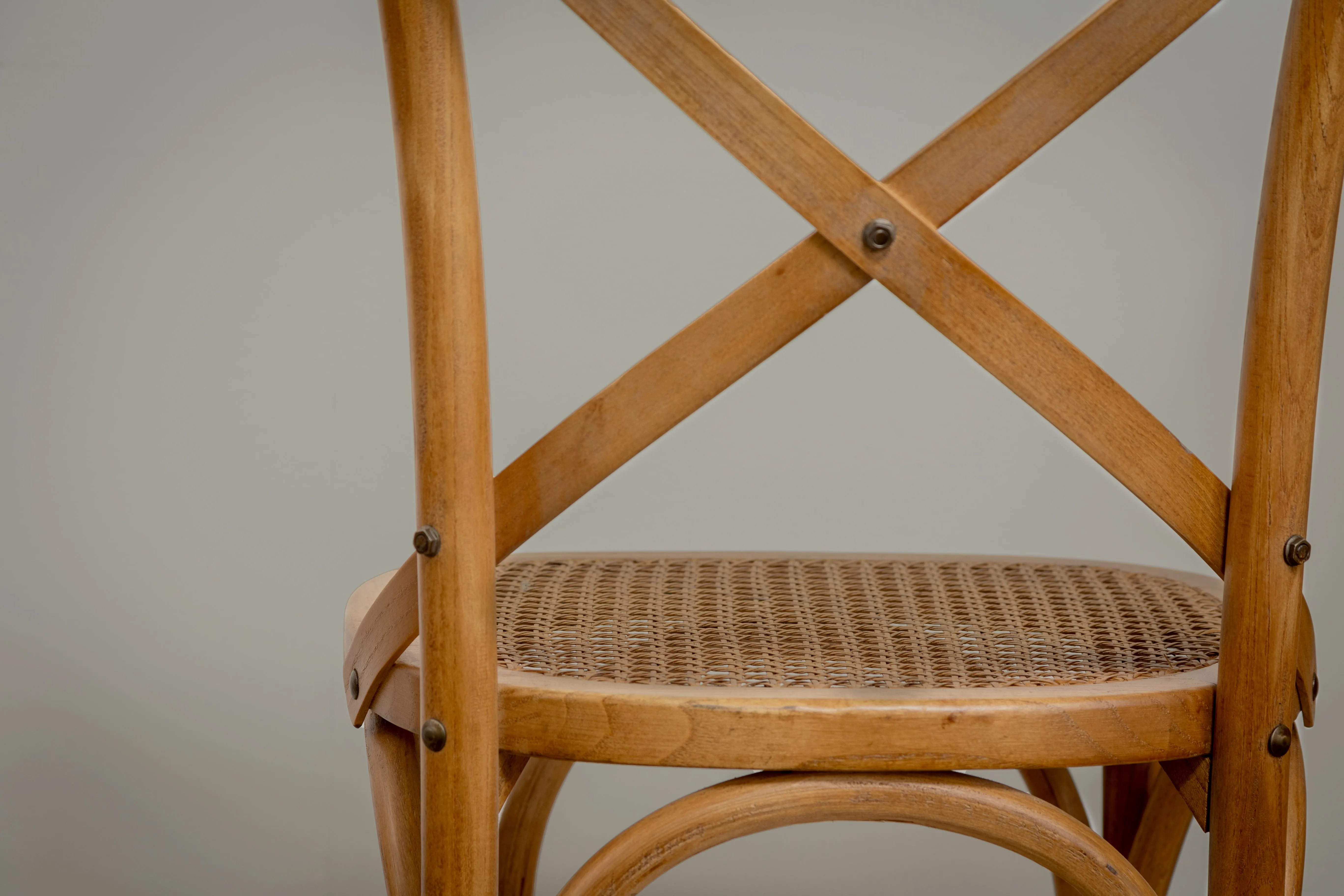 Gainsborough Brown X-back Dining Chair with Rattan Seat