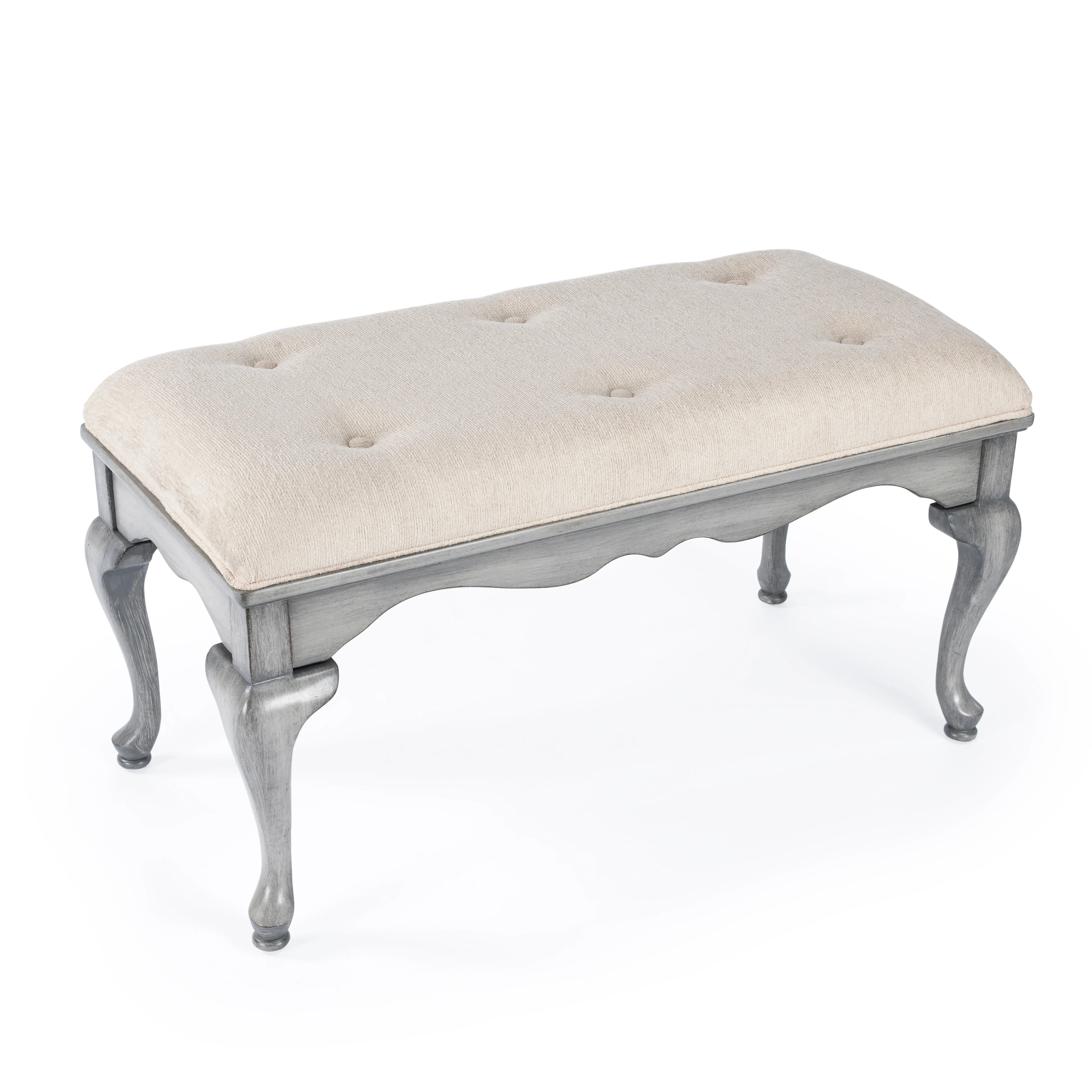 Grace Wooden 38"W Bench in Gray  3013418