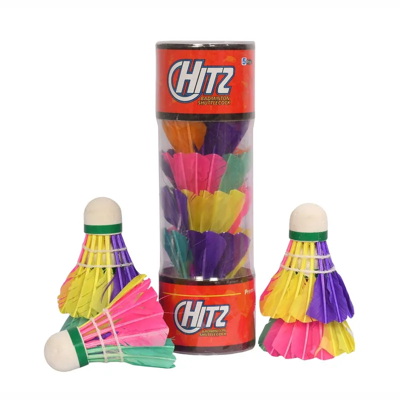 Hitz Feather Shuttlecock | 5 Shuttles in a pack