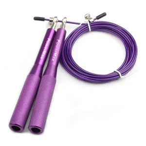 JA-3 Skipping Rope for Unisex Adults with Aluminium Handles | Screw-Free Self-locking Jump Rope for Training | Exercise | Weight Loss | Crossfit | Boxing and HIIT Workouts (Colour - Purple)