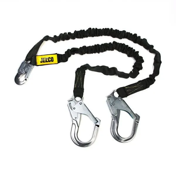 Jelco Twin Leg 6' Arc Flash Lanyard w/Aluminum Rebar Hook - 54486