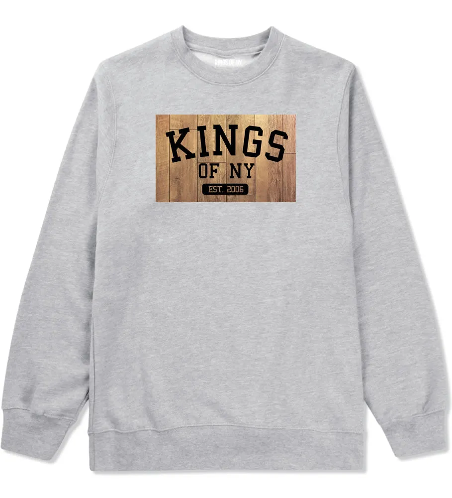 Kings Of NY Hardwood Basketball Logo Boys Kids Crewneck Sweatshirt