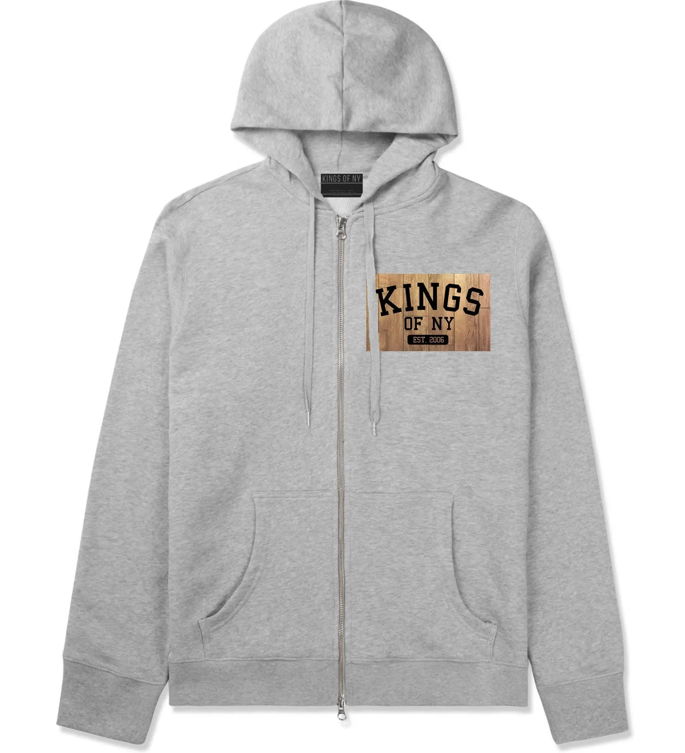 Kings Of NY Hardwood Basketball Logo Zip Up Hoodie Hoody