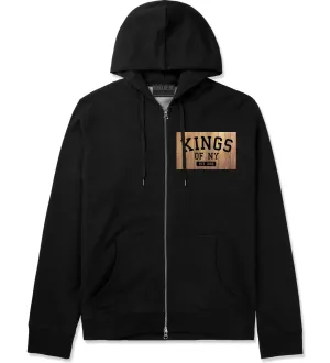 Kings Of NY Hardwood Basketball Logo Zip Up Hoodie Hoody