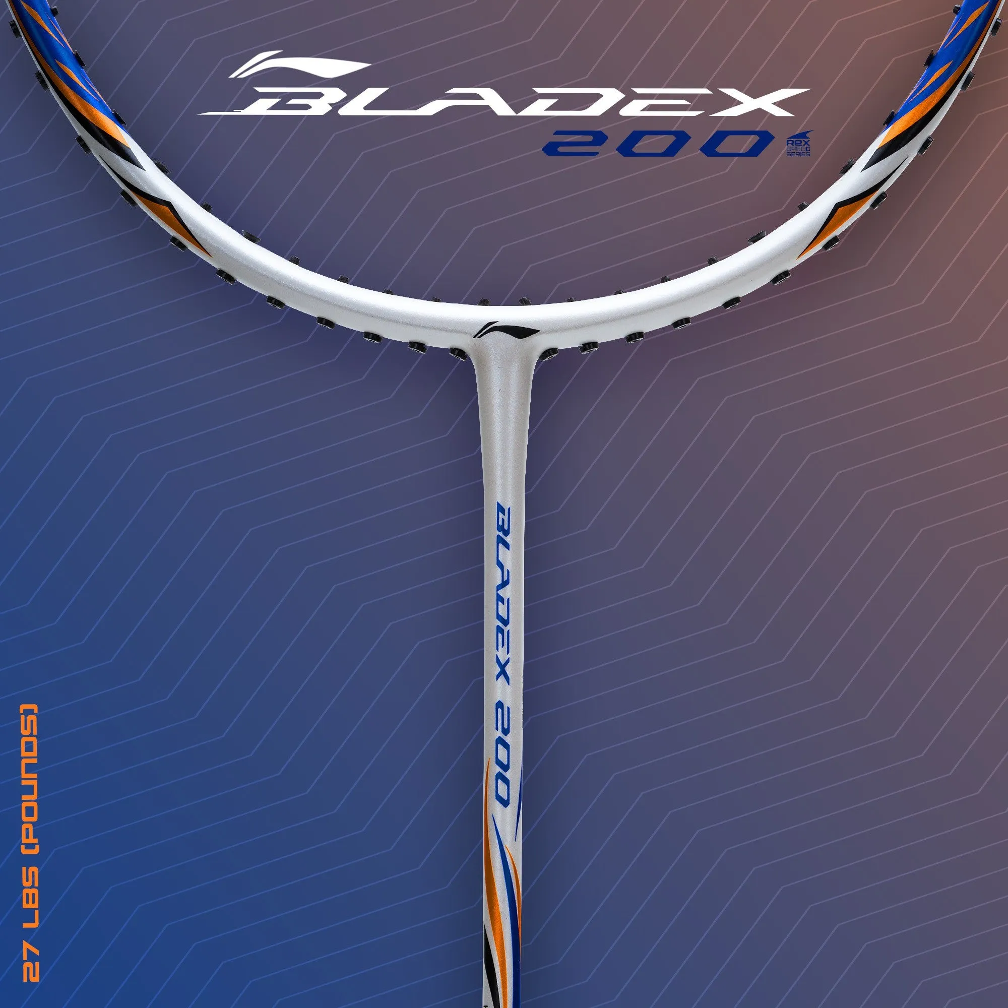 Li-Ning BladeX 200R Strung Badminton Racquet (White / Blue)