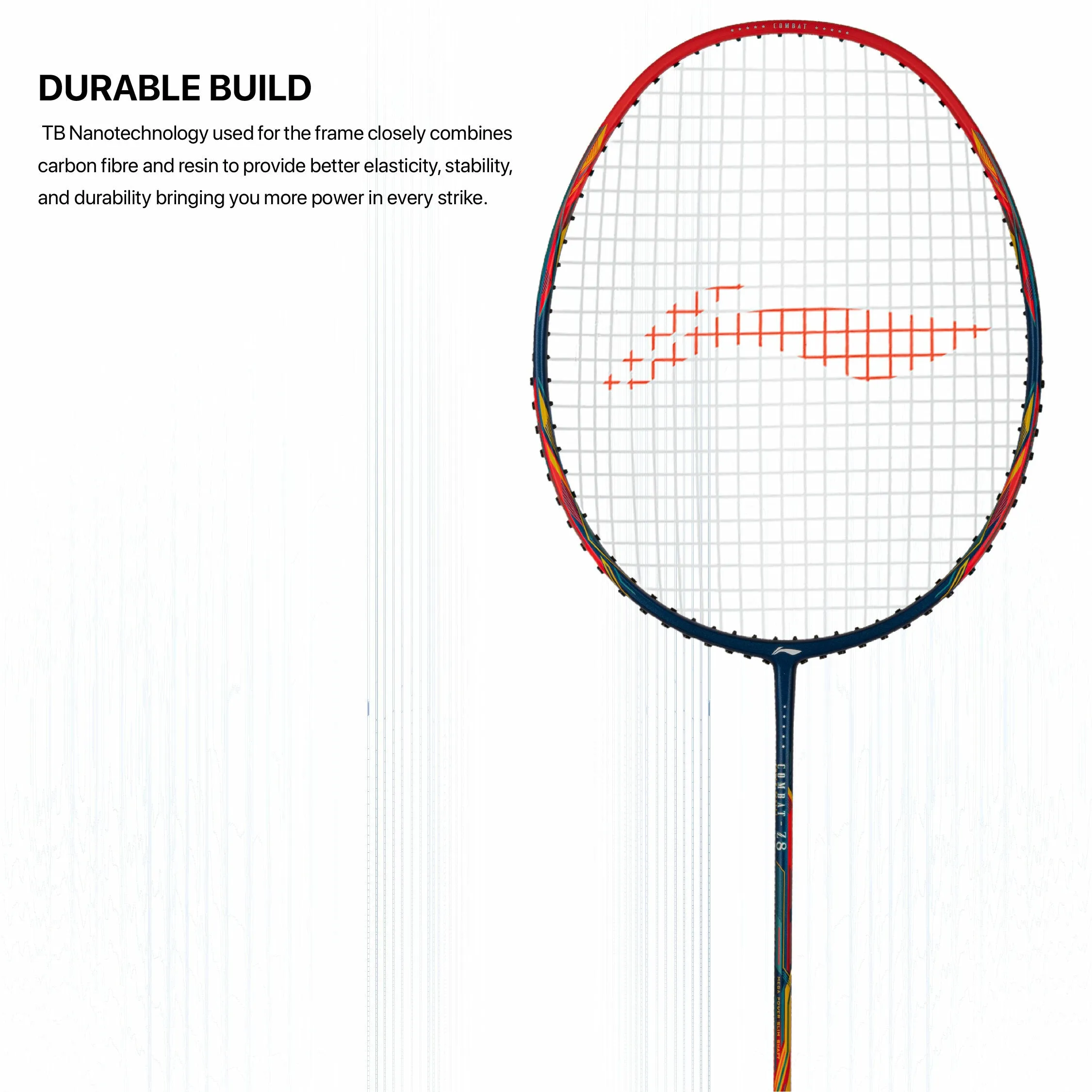 Li-Ning Combat Z8 Strung Badminton Racquet (Yellow / Blue / Red)