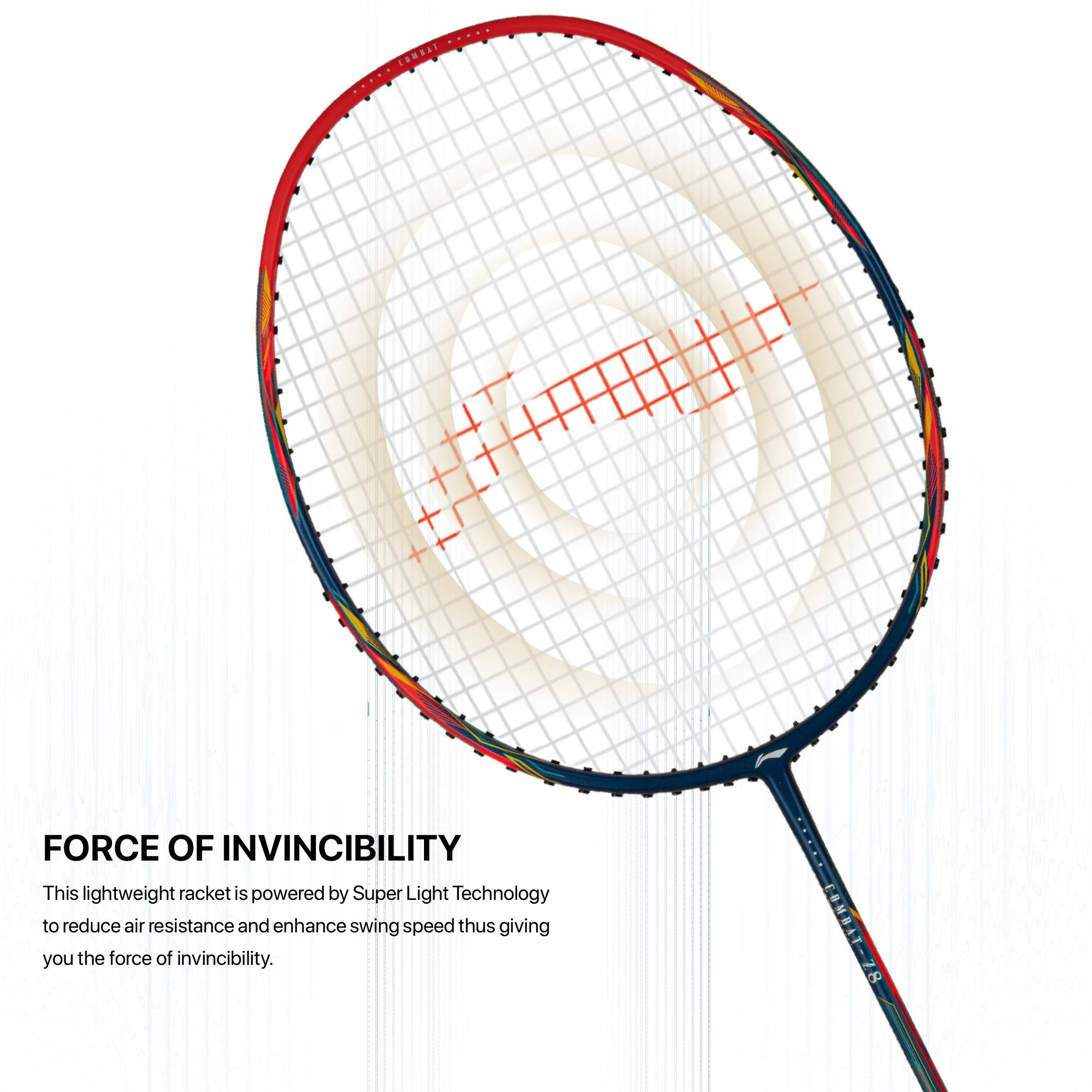 Li-Ning Combat Z8 Strung Badminton Racquet (Yellow / Blue / Red)