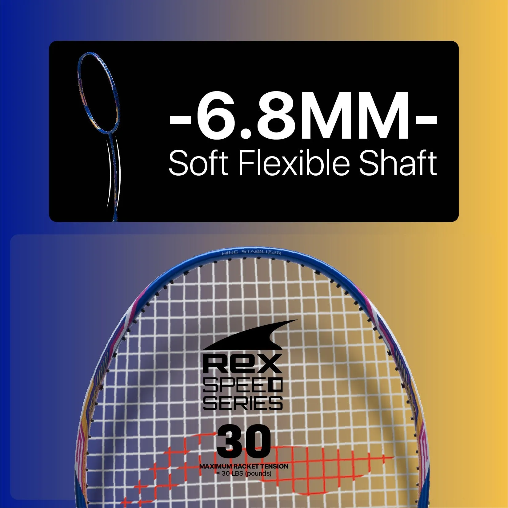 Li-Ning Tectonic 3R Strung Badminton Racquet (Blue / Gold / Pink)