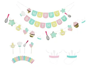 Little Bakers Party - Birthday Party Decoration Kit - 12 Guests