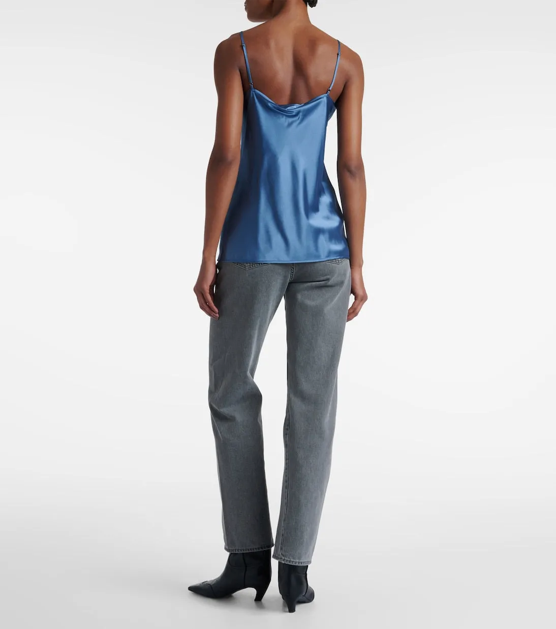 Max Mara silk blend leisure lucca tank top, blue