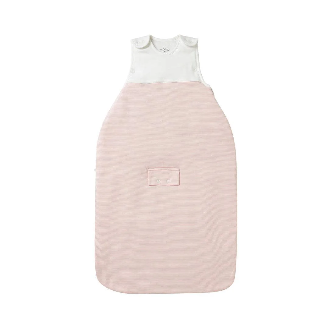 MORI Clever Winter Sleeping Bag - 2.5 Tog - Blush Stripe