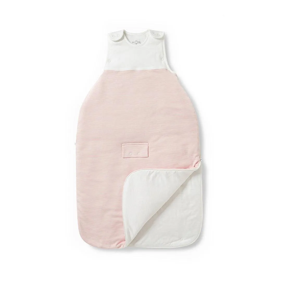 MORI Clever Winter Sleeping Bag - 2.5 Tog - Blush Stripe