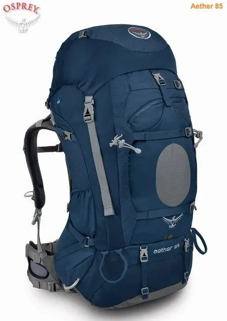 Osprey Aether AG 85 Pack with Dual Pockets / Neptune Blue