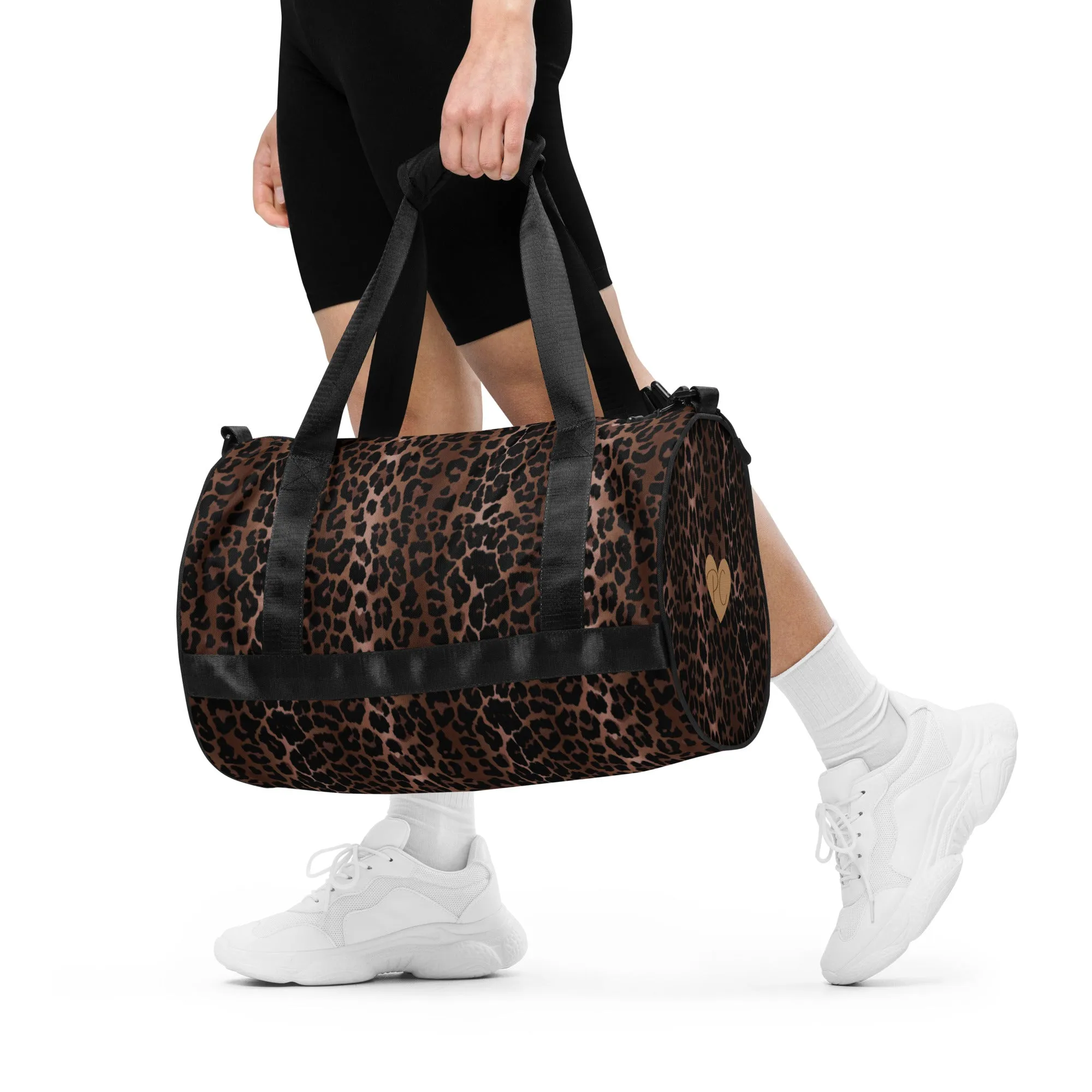 Overnighter Carryon Workout Duffle Bag in OG Leopard Print | Pinup Couture Relaxed